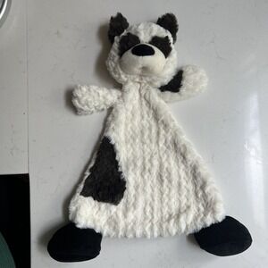Demdaco Palmer Panda Rattle Security Blanket 12" Lovey Plush